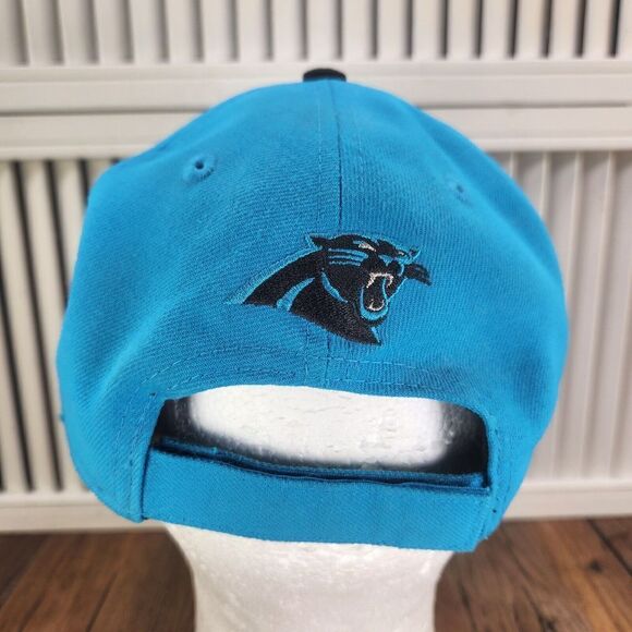 New Era 9forty Carolina Panthers Hat Cap Strap Back Blue Black Mens NFL Football - Picture 5 of 10